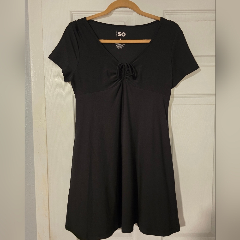 SO Black Short Sleeve Dress